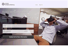 Tablet Screenshot of lyonsinternational.com